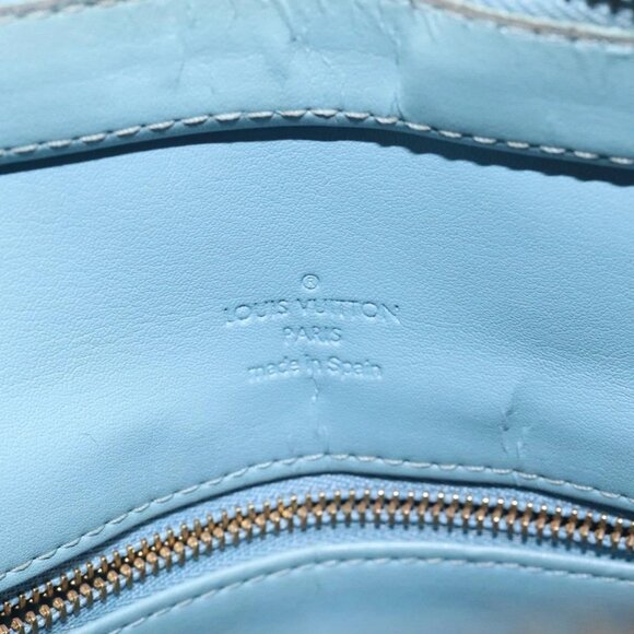 LOUIS VUITTON Monogram Vernis Houston Hand Bag Baby Blue - Picture 13 of 16